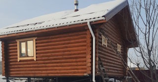 Баня из оцилиндрованного бревна под ключ в Балашихе - от 136838 рублей